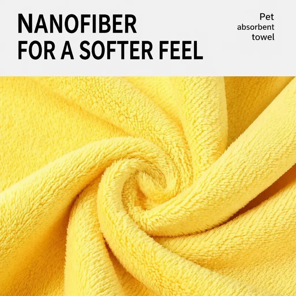 Absorbent Cotton Pet Bath Towel for Dogs and Cats