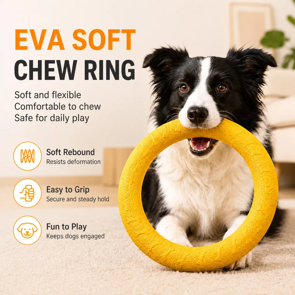 Silicone Ring Fetch and Tug Toy for Dogs