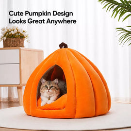 Enclosed Pet Bed for Cats and Small Dogs