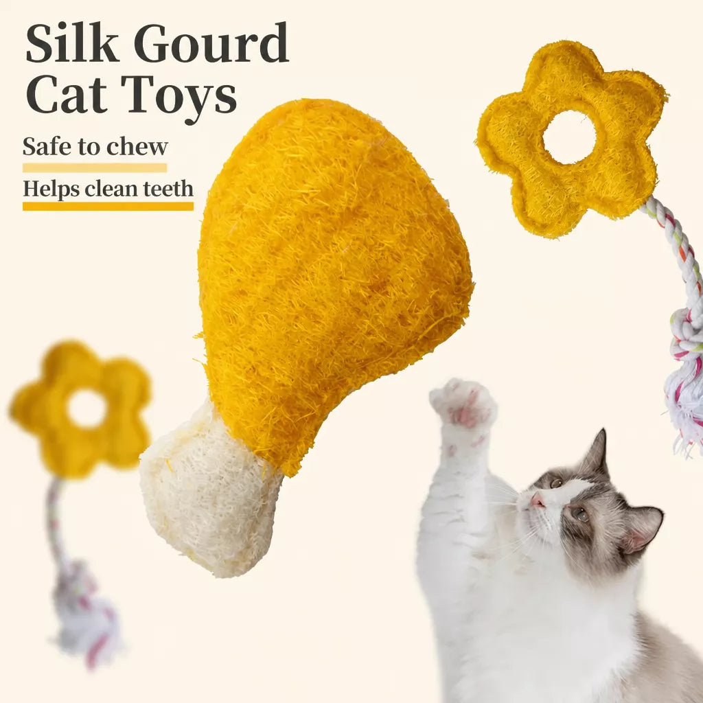Loofah Cat Toy with Catnip