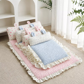 Pet Rest Mat with Bunny-Ear Pillow for Dogs and Cats