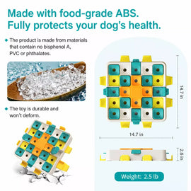 Interactive Dog Treat-Dispensing Puzzle Cube Toy