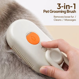 Rechargeable Spray Grooming Brush for Cats and Dogs
