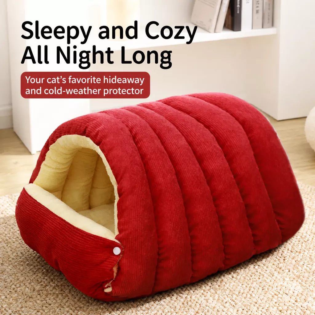 Semi-Enclosed Cat & Dog Bed with EPE Foam