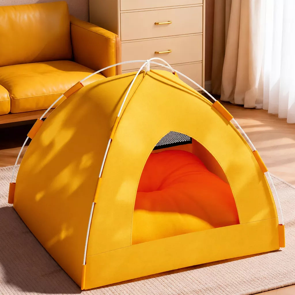 Washable Tent-Style Pet Bed for Cats and Small Dogs