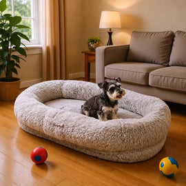 Extra-Large Washable Plush Pet Bed for Dogs and Cats