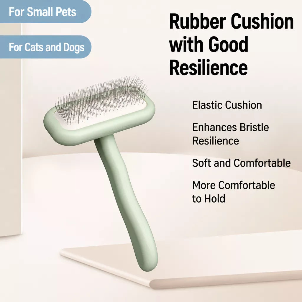 Stainless Steel Deshedding Pin Brush for Dogs and Cats