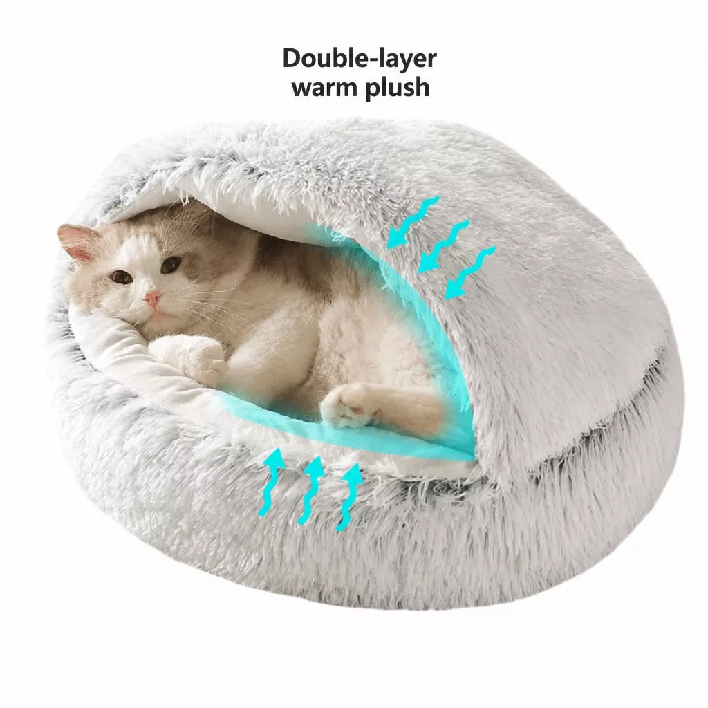 Plush Cat & Dog Bed