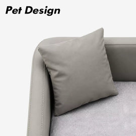 Pet Sofa Bed with Headrest and Removable Cover