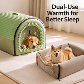 Enclosed Pet Bed for Dogs and Cats