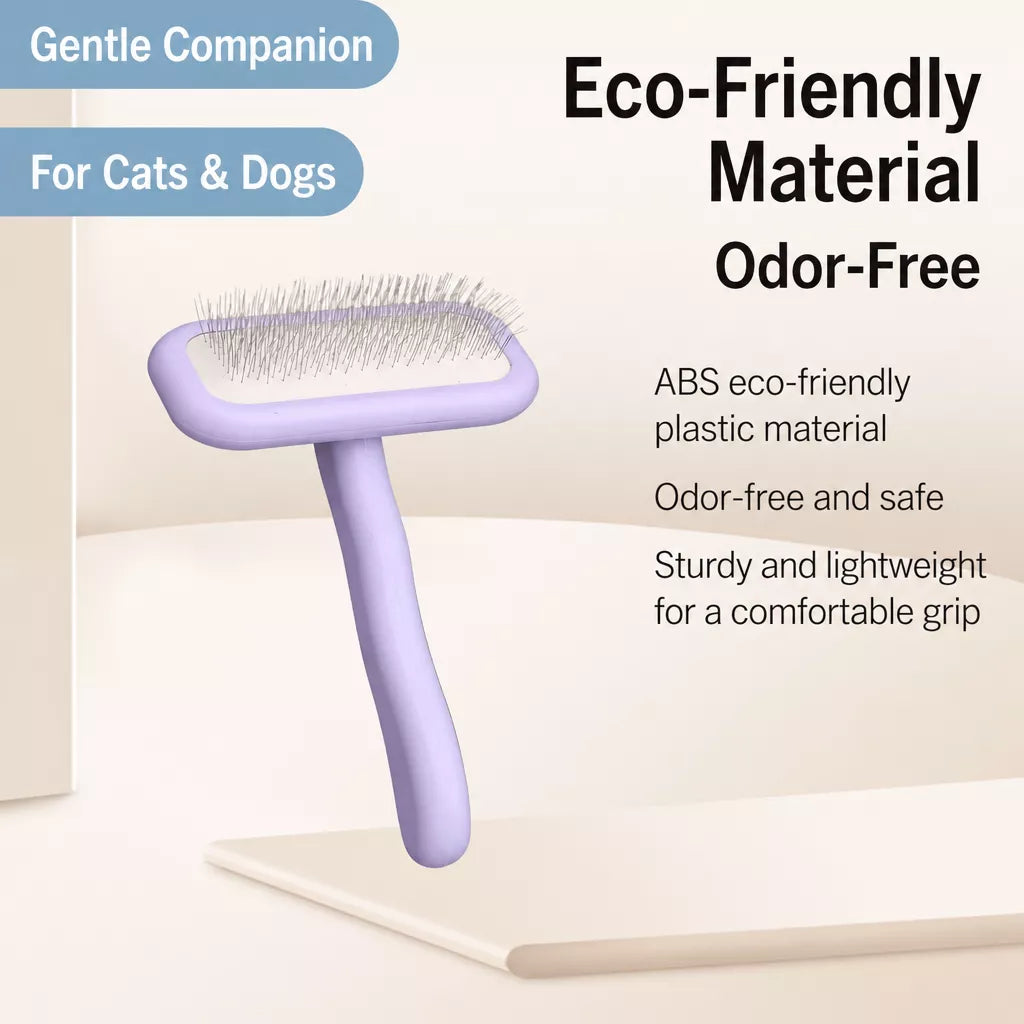 Stainless Steel Deshedding Pin Brush for Dogs and Cats