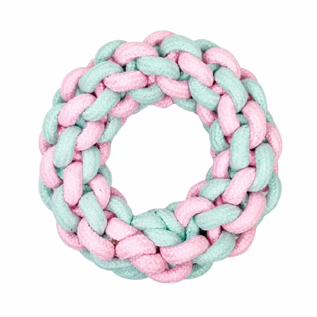 Cotton-Linen Knotted Rope Dog Toy for Small Dogs