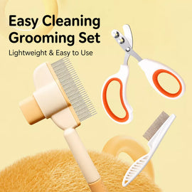 Cat & Dog Grooming Tool Sets with Deshedding Tools