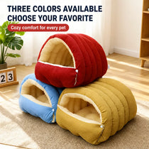 Semi-Enclosed Cat & Dog Bed with EPE Foam