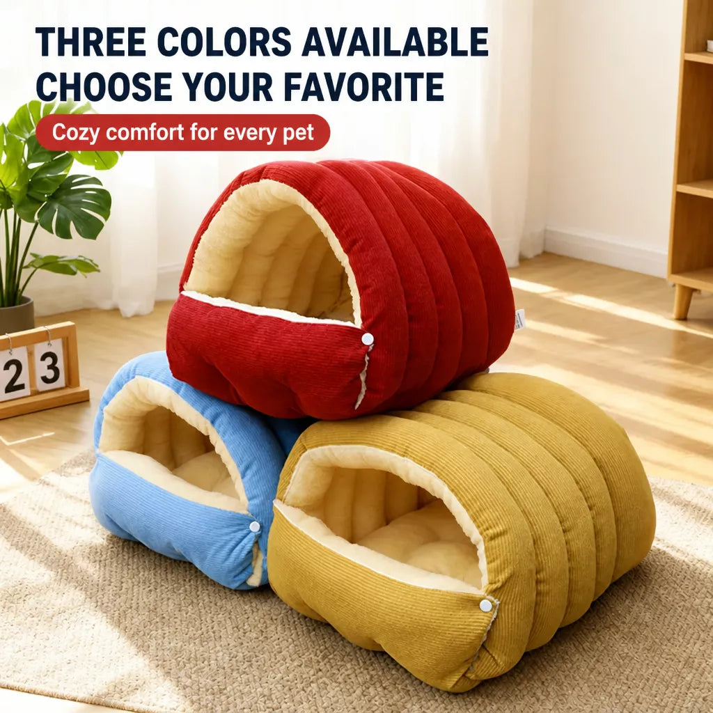 Semi-Enclosed Cat & Dog Bed with EPE Foam