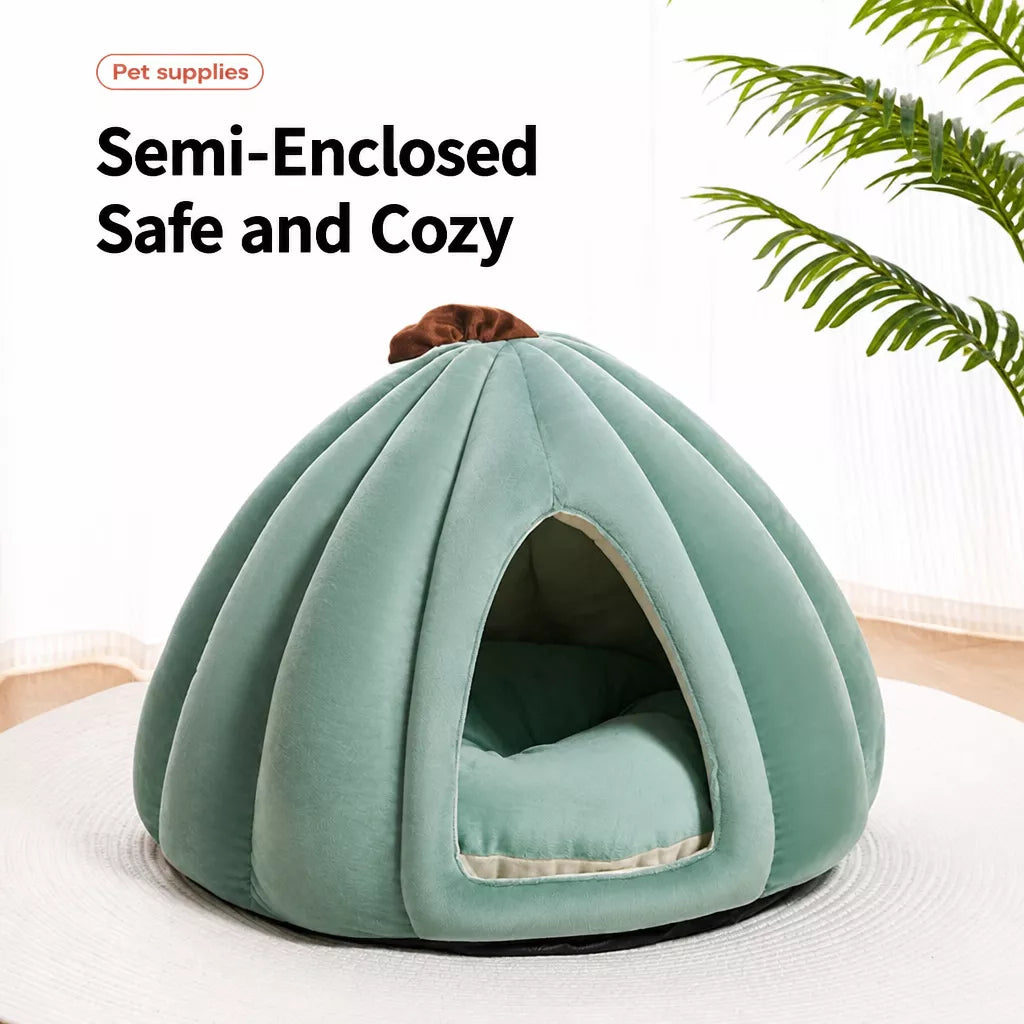 Enclosed Pet Bed for Cats and Small Dogs