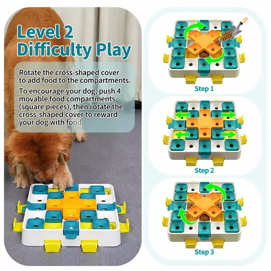 Interactive Dog Treat-Dispensing Puzzle Cube Toy