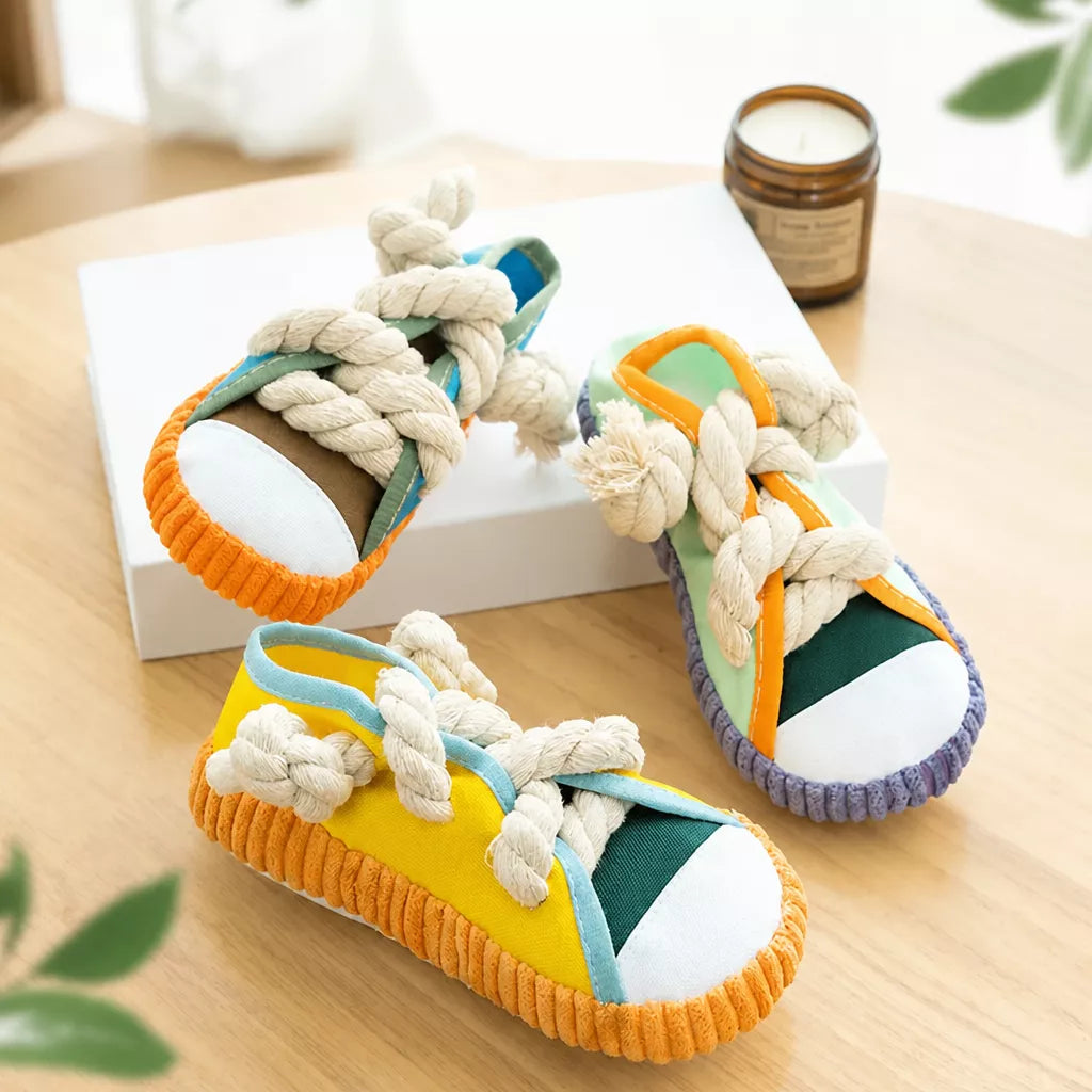 Squeaky Slipper Dog Toy for Small Dogs