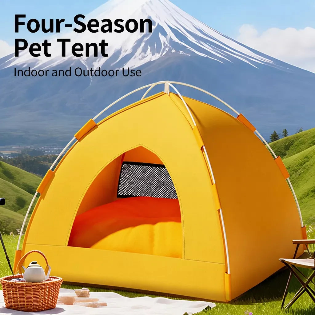 Washable Tent-Style Pet Bed for Cats and Small Dogs