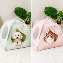 Indoor Cat & Dog Tent Bed with Removable Washable Cushion