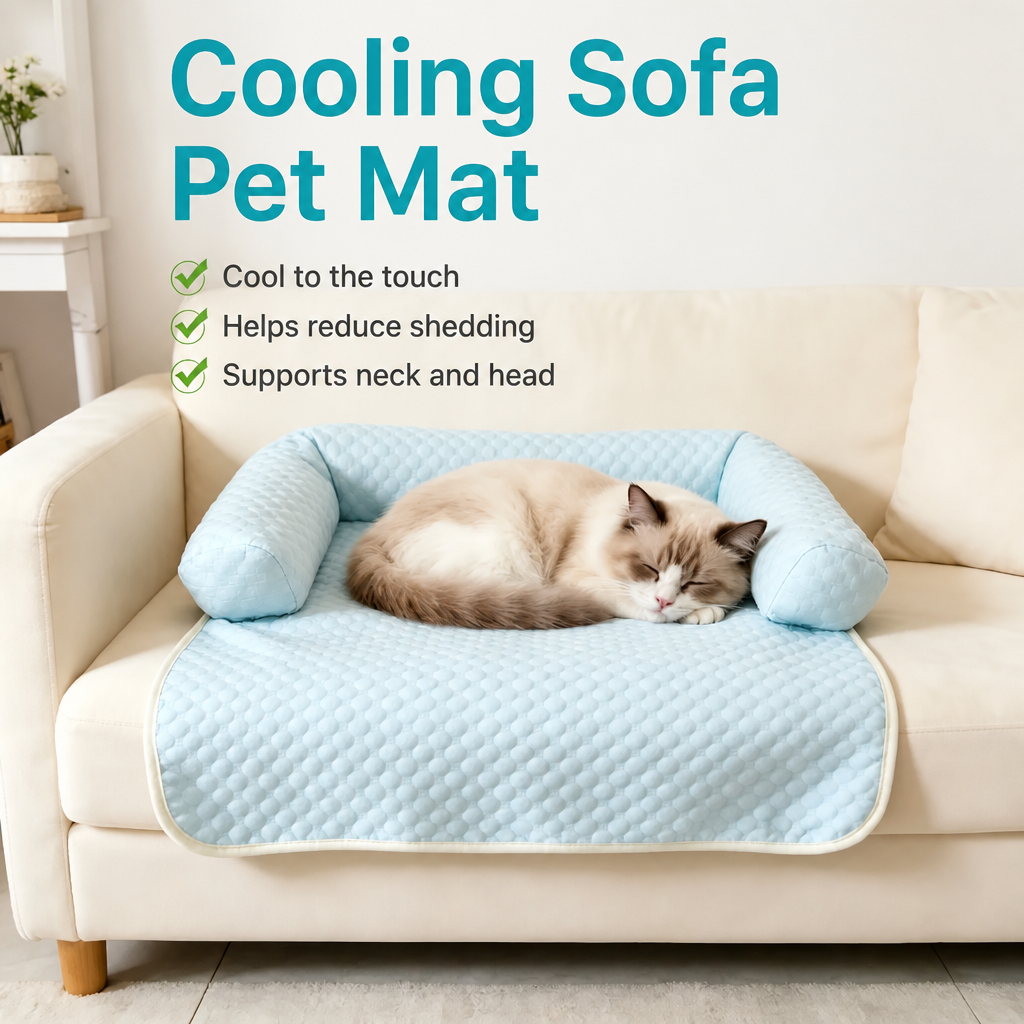 Cooling Cat Sofa Bed with Supportive Bolsters – p-00168 Secondary image