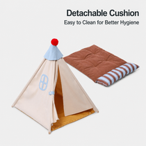 All-season pet tent with a small dog on the detachable cushion