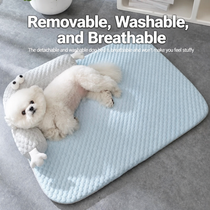 Cooling dog bed with removable gray bone-shaped bolster
