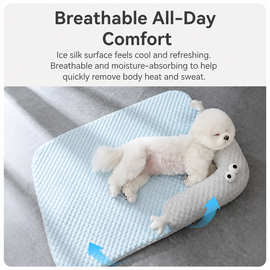Removable dog bed cover with hidden zipper