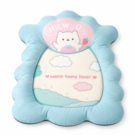Flower-Shaped Bolster Pet Bed with Washable Base