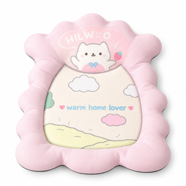 Flower-Shaped Bolster Pet Bed with Washable Base
