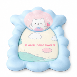 Flower-Shaped Bolster Pet Bed with Washable Base