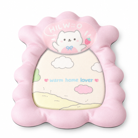 Flower-Shaped Bolster Pet Bed with Washable Base