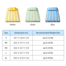 Striped Washable Pet Bed Mat with Removable Pillow - pcmm-8581-6