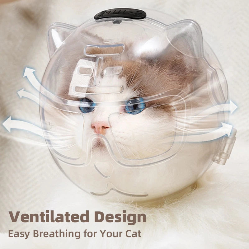 Ventilated Clear Cat Grooming Hood - pcxb-8594-2