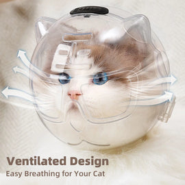Ventilated Clear Cat Grooming Hood - pcxb-8594-2