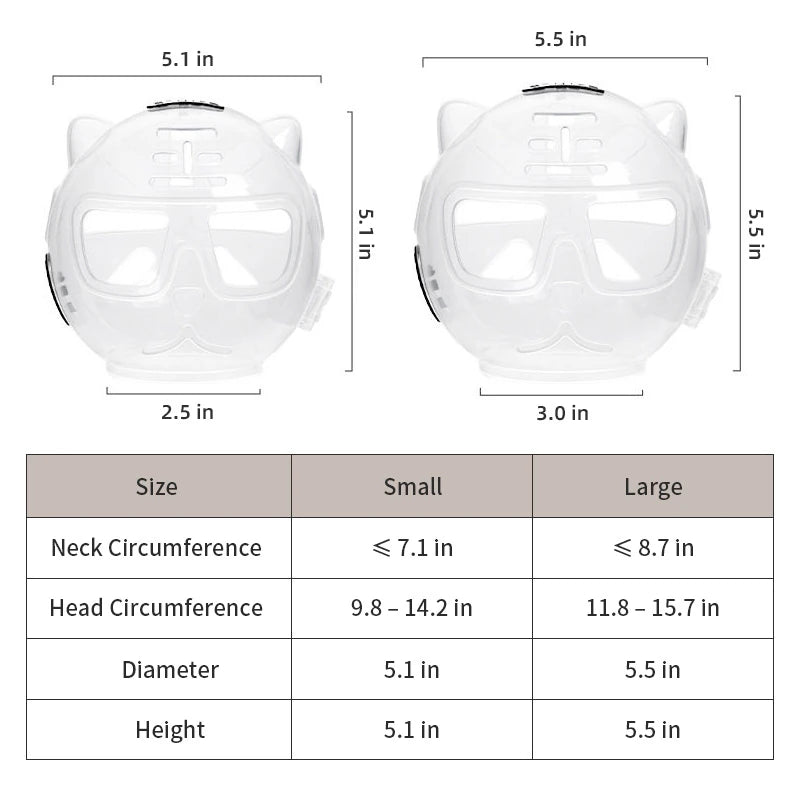 Ventilated Clear Cat Grooming Hood - pcxb-8594-9