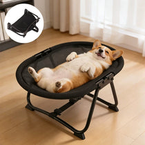 Foldable Elevated Round Pet Bed