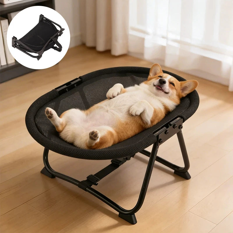 Foldable Elevated Round Pet Bed Main image