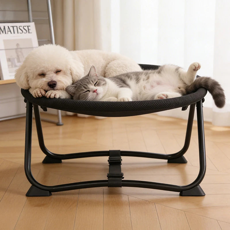 Foldable Elevated Round Pet Bed - pdono-8583-4
