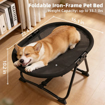 Foldable Elevated Round Pet Bed - pdono-8583-7