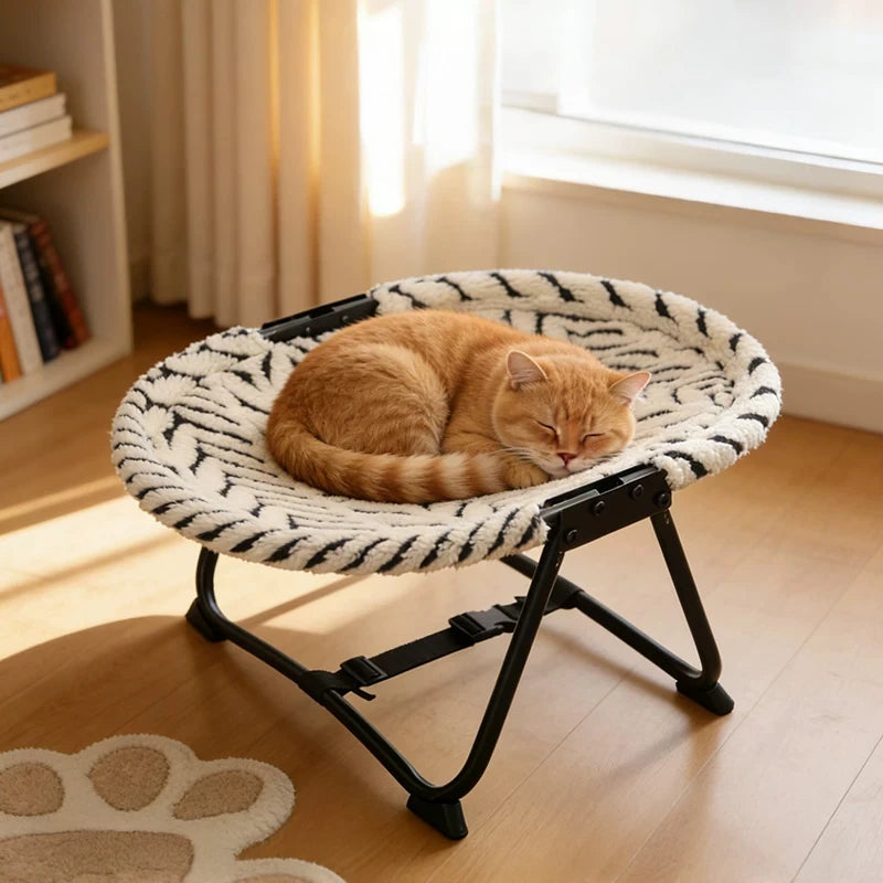 Foldable Elevated Round Pet Bed - pdono-8583 sku-01