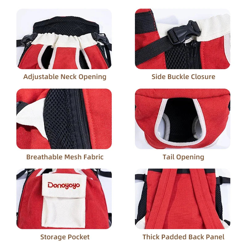 Breathable Front and Backpack Pet Carrier - pdono-8591-7