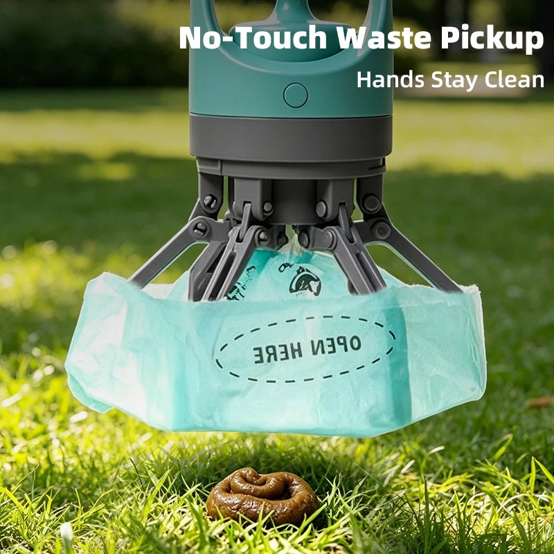 No-Touch Pet Waste Scooper with Bag Holder