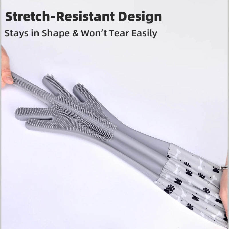 Extra-Long Silicone Pet Grooming Gloves - pfhtd-8597-3