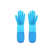 Extra-Long Silicone Pet Grooming Gloves - pfhtd-8597-a-BU