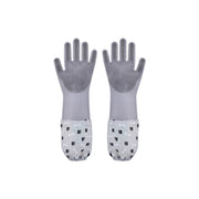 Extra-Long Silicone Pet Grooming Gloves - pfhtd-8597-a-GY