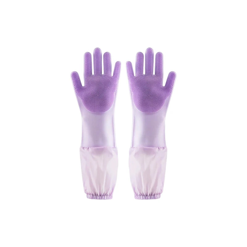Extra-Long Silicone Pet Grooming Gloves - pfhtd-8597-a-PE