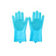 Silicone Pet Bathing Gloves with Massage Bristles - pgzm-8596-a-BU