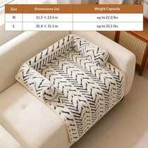 Plush Pet Sofa Protector Bed with Bolster - pkaj-8584-4