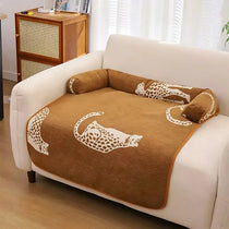 Plush Pet Sofa Protector Bed with Bolster - pkaj-8584-a1-COLOR2